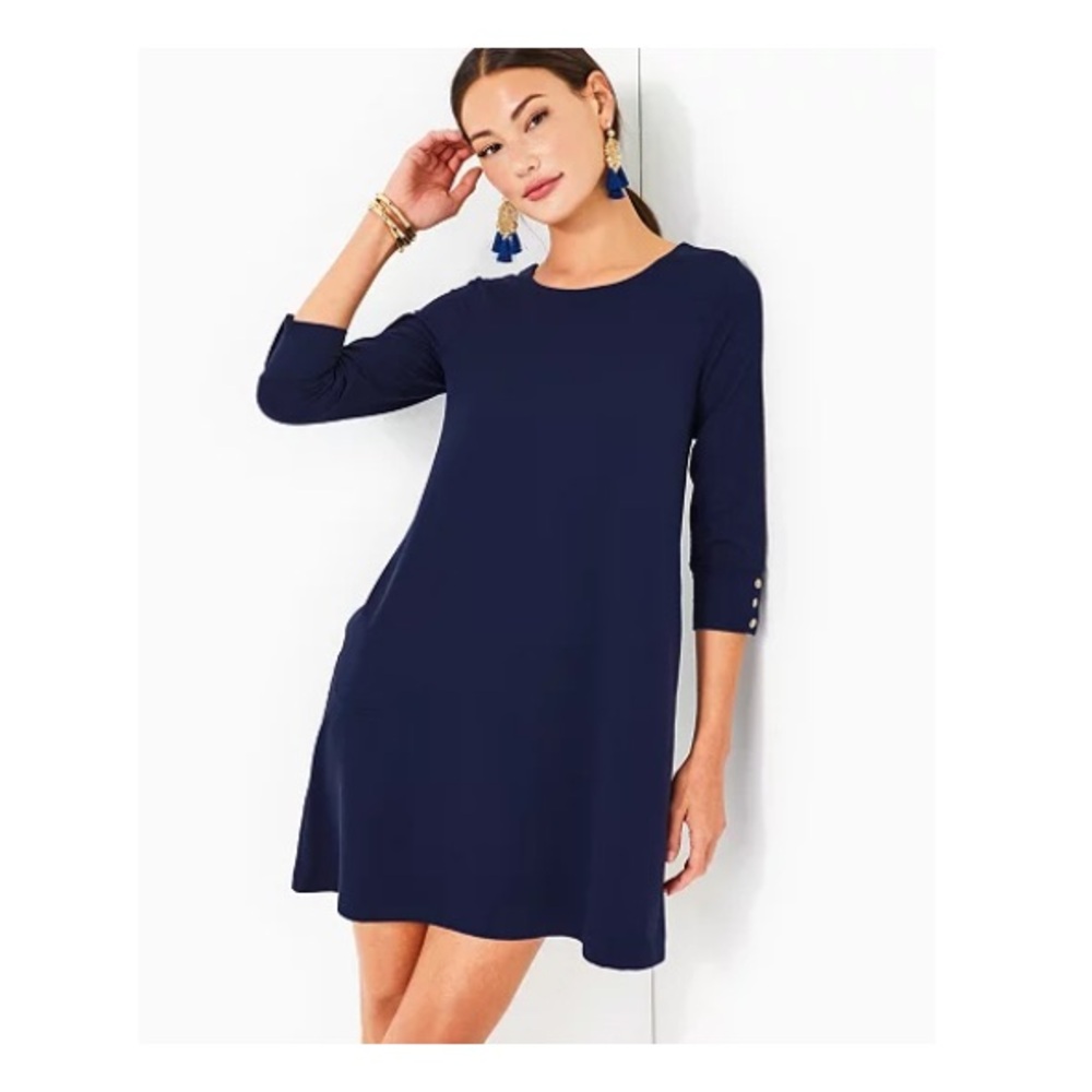 Lilly Pulitzer
UPF 50 Solia True Navy Dress EUC